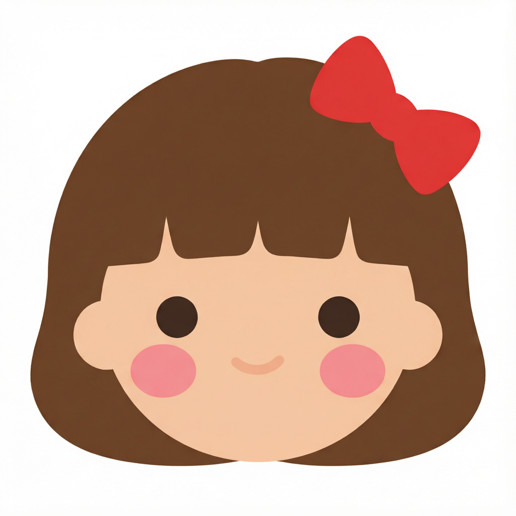 蝴蝶结女孩卡通插画